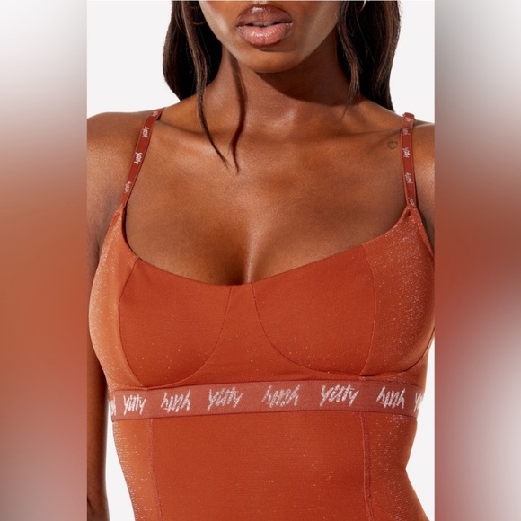 Fabletics Yitty Rust Spotlight Shaping Demi Cup Thong Bodysuit - Picture 1 of 11